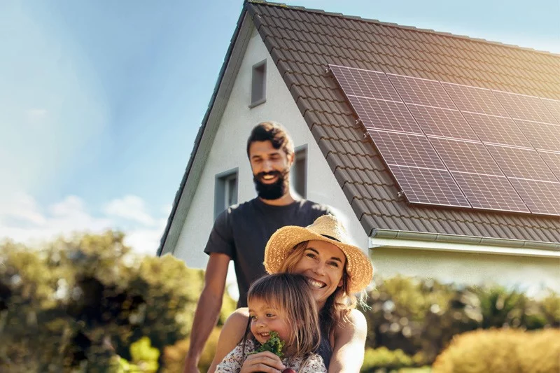 Solaranlage auf einem Hausdach